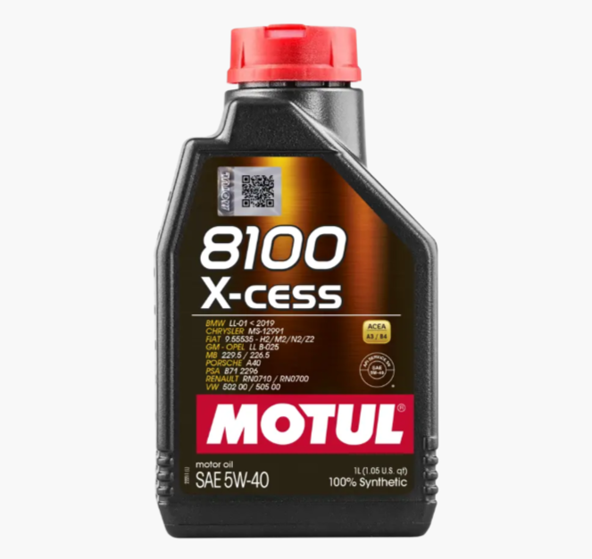 Aceite Motul 5W40 100% Sintetico 1Lt 8100 Xcess