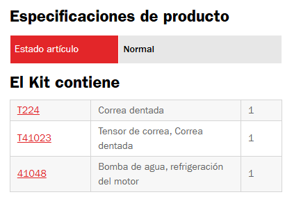 Kit Distribucion Honda 1.6 95-00 Civic