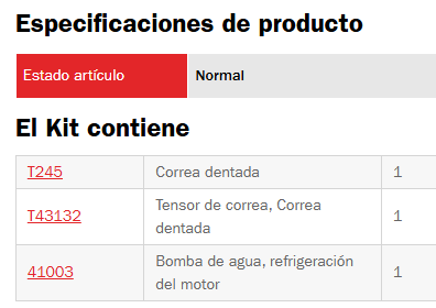 Kit Distribucion Chrys 2.0 Neon Stratus 95-05