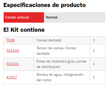 Kit Distribucion Chev 1.6 1.8 Aveo Sonic Cruze 05-17